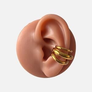 Gold Triple Hoop Ear Cuff